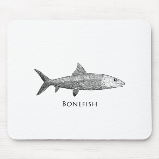 Bonefishのロゴ マウスパッド (正面)