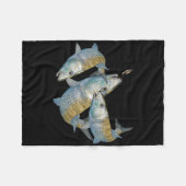 Bonefish Hunting A Salt Water Fly Fishing &amp; De フリースブランケット (正面(横))