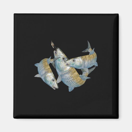 Bonefish Hunting A Salt Water Fly Fishing &amp; De マグネット (正面)