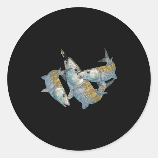 Bonefish Hunting A Salt Water Fly Fishing &amp; De ラウンドシール (正面)