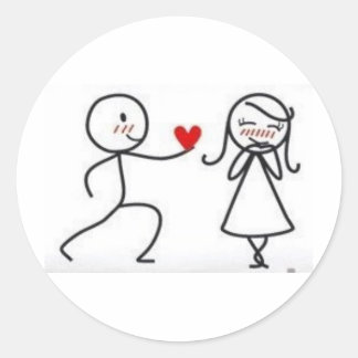 bonequinhos apaixonados ラウンドシール