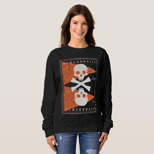 Bones and Skulls Pirate  2 スウェットシャツ (正面フル)