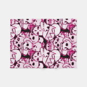 Boneyardのピンクの懇親会 フリースブランケット (正面(横))