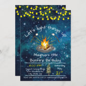 Bonfire誕生日5x7招待状 招待状 (正面/裏面)