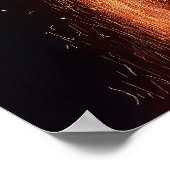 Bonfire Flames Sparksオリジナル火災写真 ポスター (角)