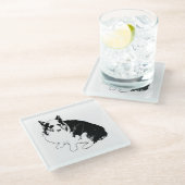 Bonfire Rim Corgi ガラスコースター (アングル)