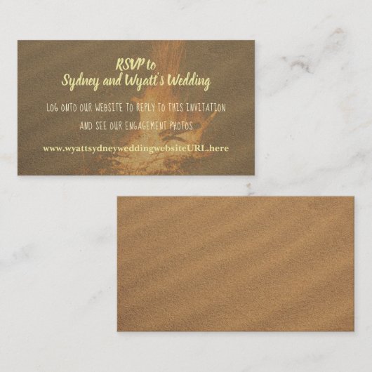 Bonfire RSVPのWebサイト結婚のバルクエンクロージャカード 名刺 (正面/裏面)