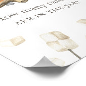 Bonfire s more baby shower – キャンディーの数 ポスター (角)