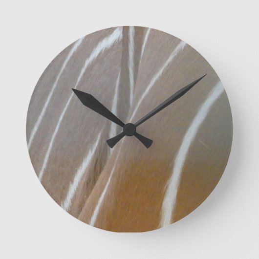 Bongo Antelope Skin Pattern Round Clock ラウンド壁時計 (正面)
