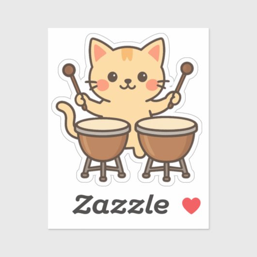 Bongo Cat Rhythm Beats シール (シート)