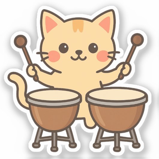 Bongo Cat Rhythm Beats シール (正面)