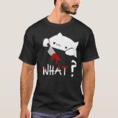 Bongo Cat what Funny Halloween Cat with Bloody Tシャツ (正面)