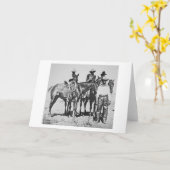 Bonham、テキサス州、c.1890 (b/wの写真)の黒いカウボーイ カード (黄色い花)