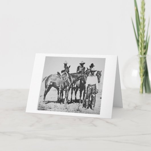 Bonham、テキサス州、c.1890 (b/wの写真)の黒いカウボーイ カード (正面)