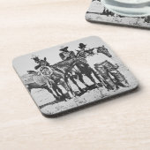 Bonham、テキサス州、c.1890 (b/wの写真)の黒いカウボーイ コースター (左側)