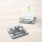 Bonham、テキサス州、c.1890 (b/wの写真)の黒いカウボーイ コースター (右側)