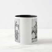 Bonham、テキサス州、c.1890 (b/wの写真)の黒いカウボーイ マグカップ (中央)