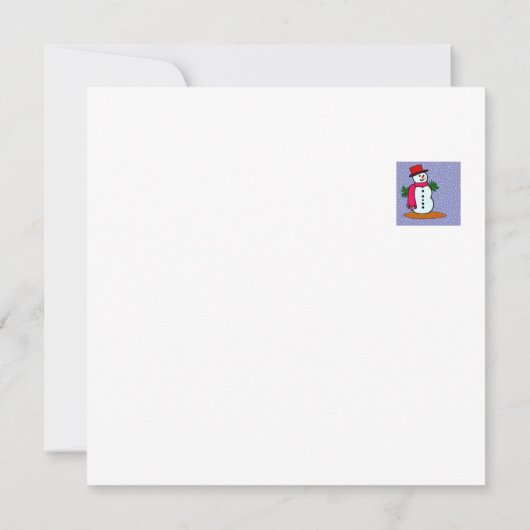  Bonhomme de neige カード (裏面)