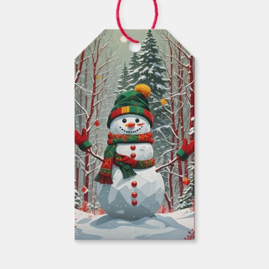 Bonhomme de neige ギフトタグ (正面)