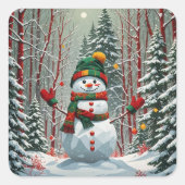 Bonhomme de neige スクエアシール (正面)