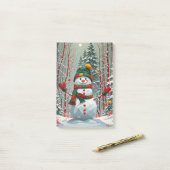Bonhomme de neige ポストイット (デスク上)
