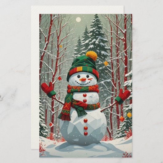 Bonhomme de neige 便箋 (正面/裏面)