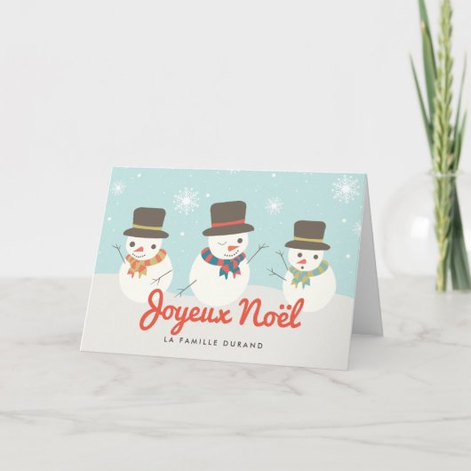 Bonhomme De Neige Carte de Noël シーズンカード (正面)