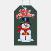 Bonhomme de neige chapeau haut-de-forme noël ギフトタグ (裏面)