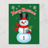 Bonhomme de Neige Festif ポストカード (正面)
