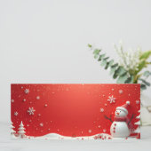 Bonhomme neige 3D sur fond rouge (スタンド正面)