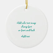 Bonhoveyによるクリスマスのオーナメントはイメージか文字を加えます セラミックオーナメント (正面)