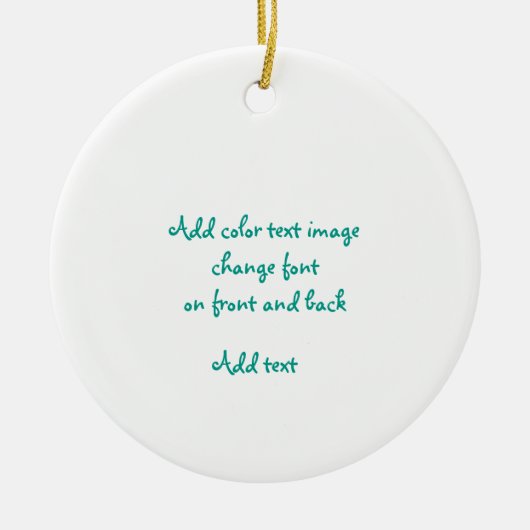Bonhoveyによるクリスマスのオーナメントはイメージか文字を加えます セラミックオーナメント (正面)