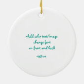 Bonhoveyによるクリスマスのオーナメントはイメージか文字を加えます セラミックオーナメント (裏面)