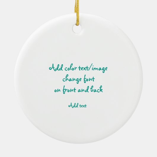 Bonhoveyによるクリスマスのオーナメントはイメージか文字を加えます セラミックオーナメント (裏面)