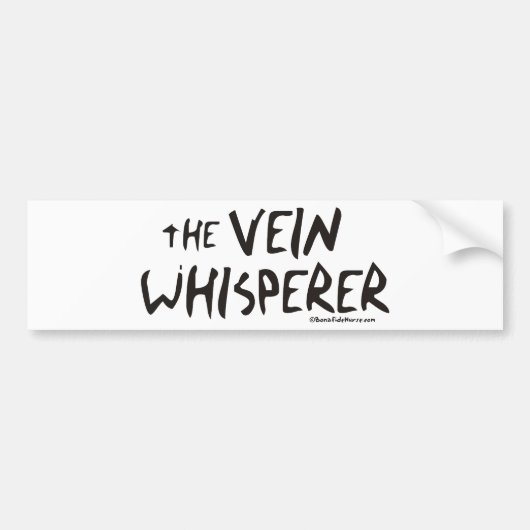 Bonified_Nurse_-_the_vein_whisperer2 バンパーステッカー (正面)