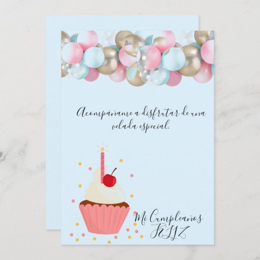 bonita Invitation de festejo 招待状 (正面/裏面)