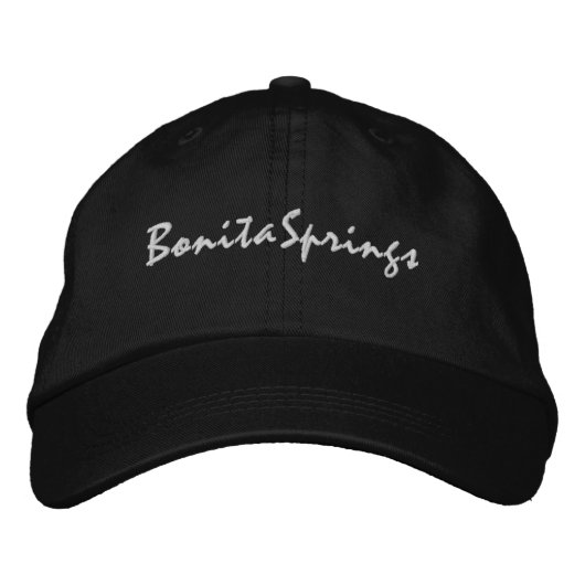 Bonita Springs Florida Embroidered Baseball Hat 刺繍入りキャップ (正面)