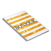 Bonjourのオレンジのストライプの《写真》ぼけ味 ノートブック (右側)