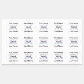 Bonjourハローパーティー名テンプレート世界言語 ラベル (シート)