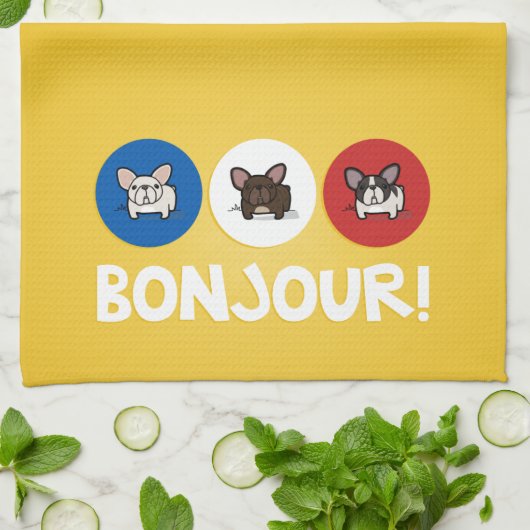 Bonjour! キッチンタオル (折り畳み)
