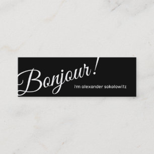 Bonjour! プロフィールの名刺 スキニー名刺
