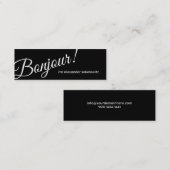 Bonjour! プロフィールの名刺 スキニー名刺 (正面/裏面)
