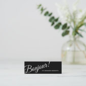 Bonjour! プロフィールの名刺 スキニー名刺 (スタンド正面)