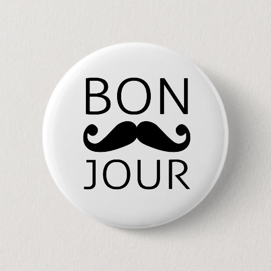 bonjour 缶バッジ (正面)
