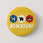 Bonjour! 缶バッジ (正面)