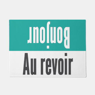 Bonjour - Auのrevoirのドア・マット ドアマット