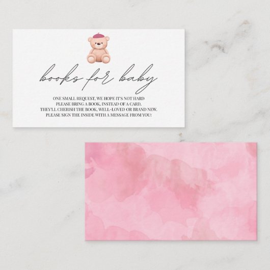 Bonjour Bebe赤ちゃんフランスのシャワーEncのための本 エンクロージャーカード (正面/裏面)