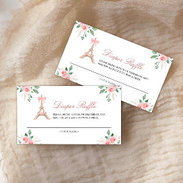 Bonjour Bebe フランスカフェ ピンクフラワー おむつプレゼント交換会 エンクロージャーカード