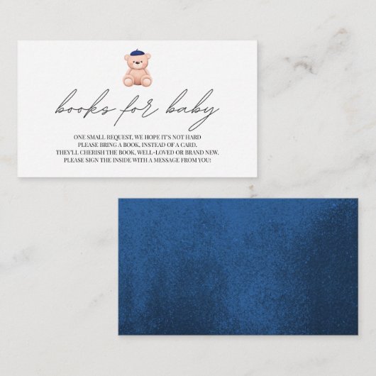 Bonjour Bebe baby showerベビー用フランスの本 エンクロージャーカード (正面/裏面)