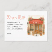 Bonjour Bebe Baby Shower Diaper Raffle エンクロージャーカード (正面)